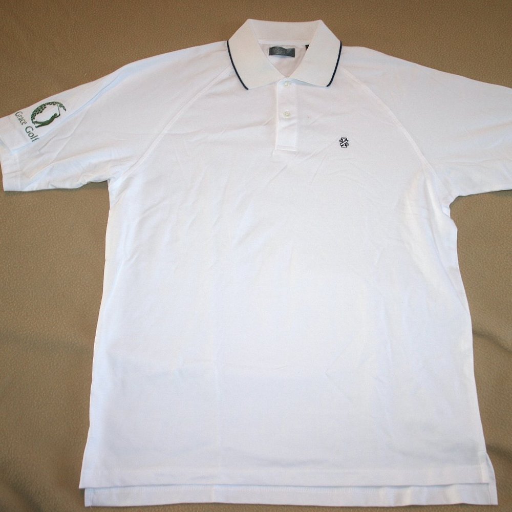 Izod Golf Polo Shirt Men M White NEW Grace Golf